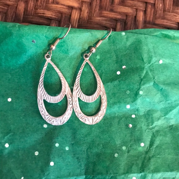 Jewelry - Etched Sterling Silver Earrings